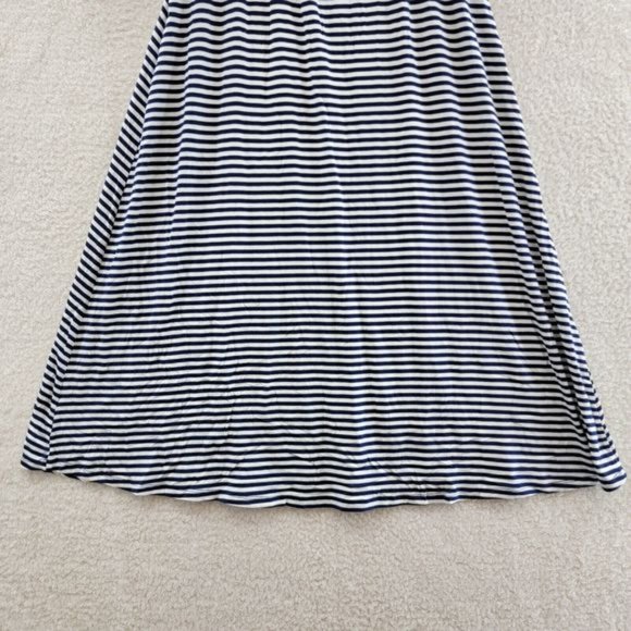 Cat & Jack Maxi Flare Skirt L Navy Blue/White Stripe Elastic Waist Pull On - Picture 8 of 10